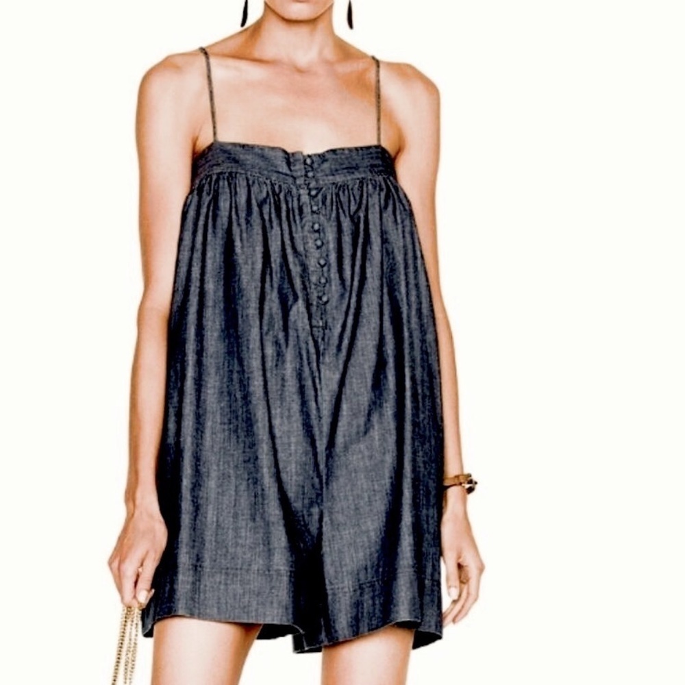 Apiece Apart Aroussa Square Neckline Romper Size 2